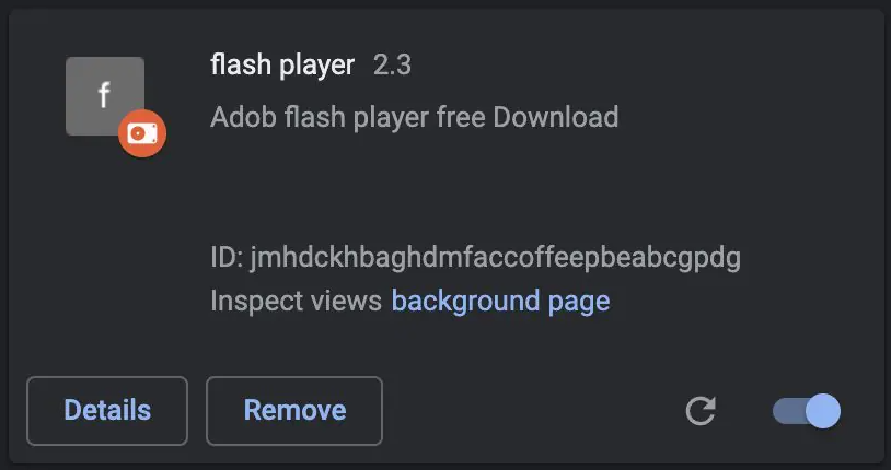 Chrome浏览器上虚假的Flash player更新